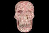 Polished Rhodochrosite Skull - Argentina #78067-1